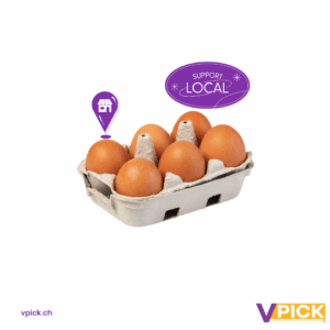 Les œufs frais de la ferme 6x